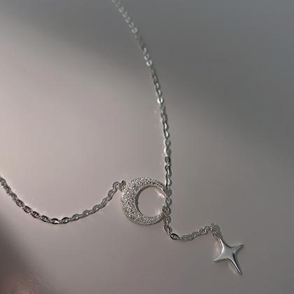 Popularity Fashion Moon Star 925 Sterling Silver..