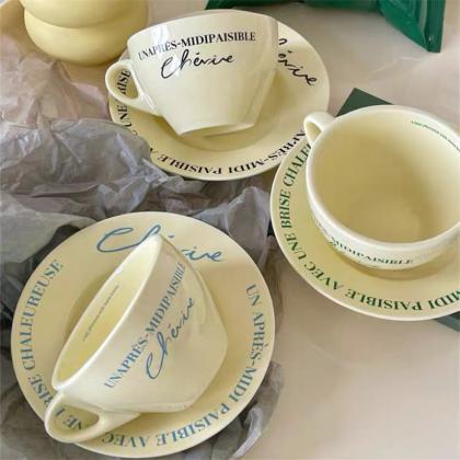 Cream Color Ceramic Coffee Mug Set Home High Value..