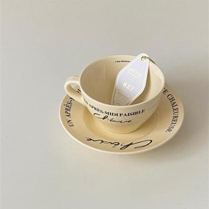 Cream Color Ceramic Coffee Mug Set Home High Value..