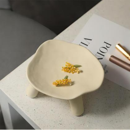 Ins Style Decorative Tray Ceramic Jewlry Storage..