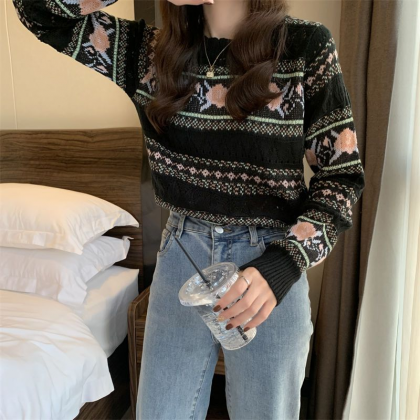 Sweater Women Korean Fashion Hollow Out Knitted..