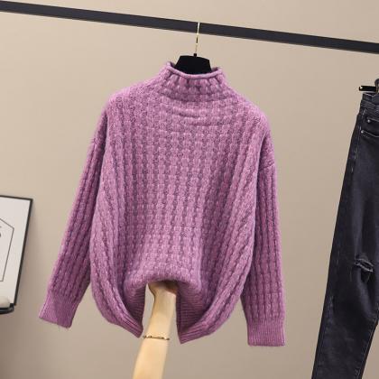 Pullover Knitted Sweater Women Style Autumn Winter..