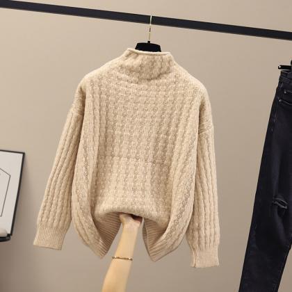 Pullover Knitted Sweater Women Style Autumn Winter..