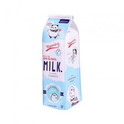 Cartoon Milk Pencil Case Kawaii Korean Stationery..