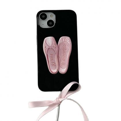 Ins Korean Cute Pink Ballet Shoce Phone Case For..