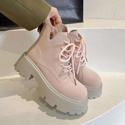 Women's Cute Pink Short Ankle Boots..