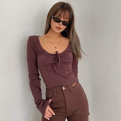 Slim-fitting High-waisted Cropped Top With..