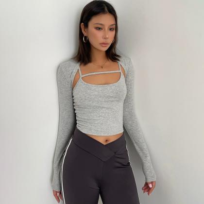 Sexy Tight-fitting Short Slim-fitting Long-sleeved..