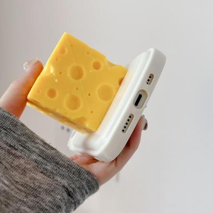 Cute Funny Mouse And Cheese Phone Case For Iphone..
