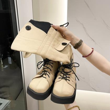 Fashion Designer Boots Platform Shoes..