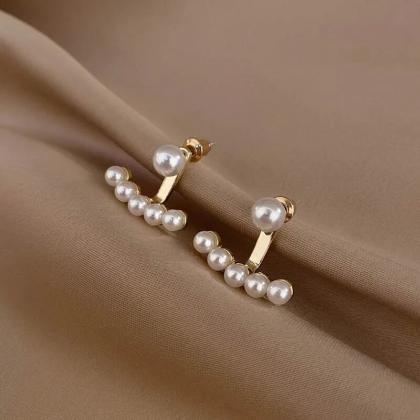 Trend Korean Style Love Heart Pearl Earrings 2 In..