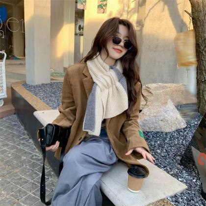 Korean Style Warm Winter Knitted Scarf For Women..