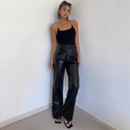 Stitched Straight-Leg Pants main image 1
