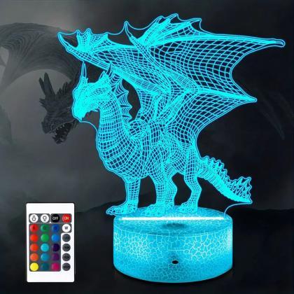Ammonite Dragon Lamp 3d Dragon Night Light Toy,16..