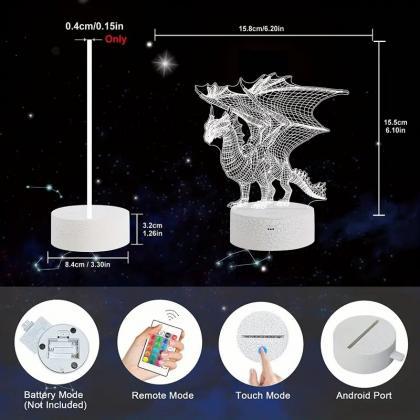 Ammonite Dragon Lamp 3d Dragon Night Light Toy,16..