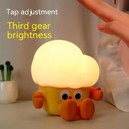 Popcorn Silicone Night Light Bedroom Induction..