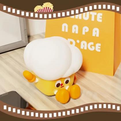 Popcorn Silicone Night Light Bedroom Induction..