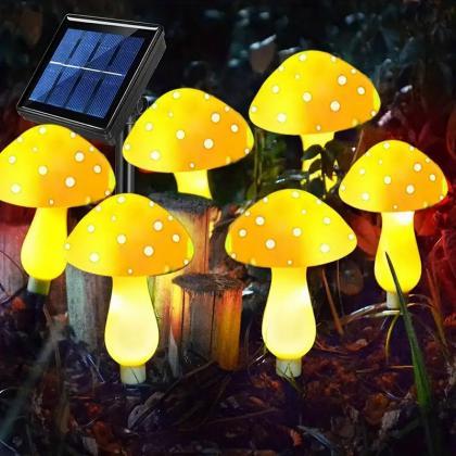 Solar Mushroom Light Outdoor Decoration, 8 Modes..