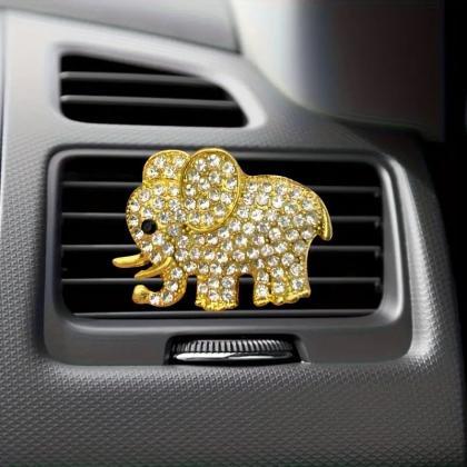 1pc Elephant Car Air Vent Perfume Clip, Cartoon..