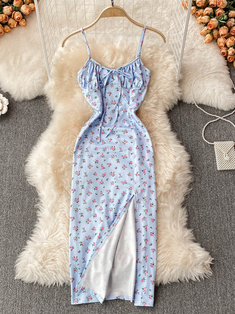 Frenchy  Button Split Long Dress
