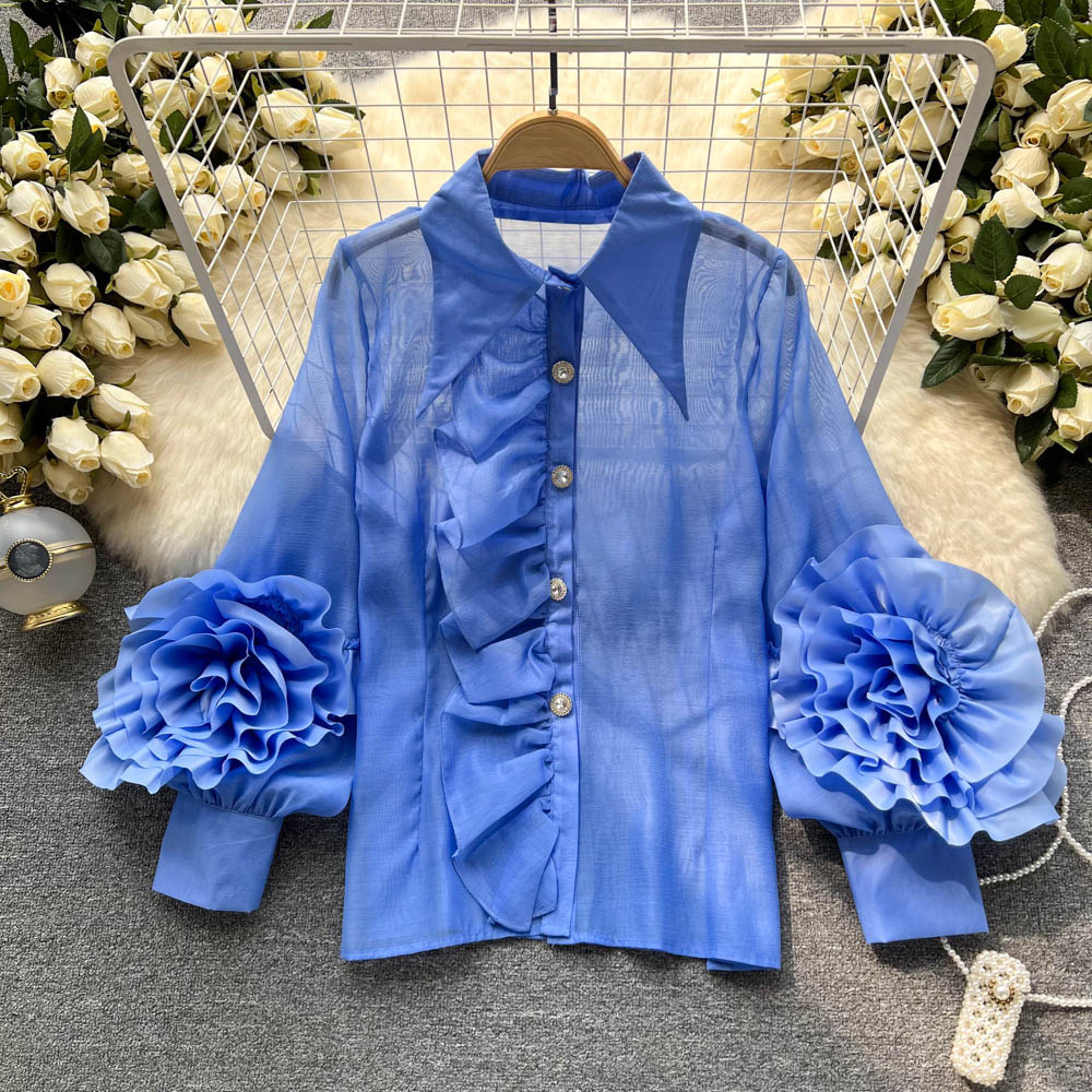 Female Elegant Bow Slim Chiffon Long-sleeved Shirt Women Fashion Office Lady Top Simple Solid Color Blouse