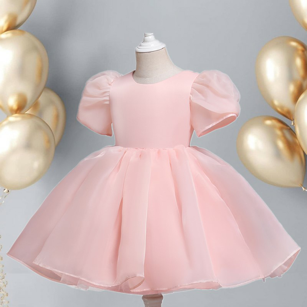 Princess Dress For Wedding Baby Birthday Party Costume Kids Summer Puff Sleeve Fluffy Gala Tutu Gown Evening Clothes