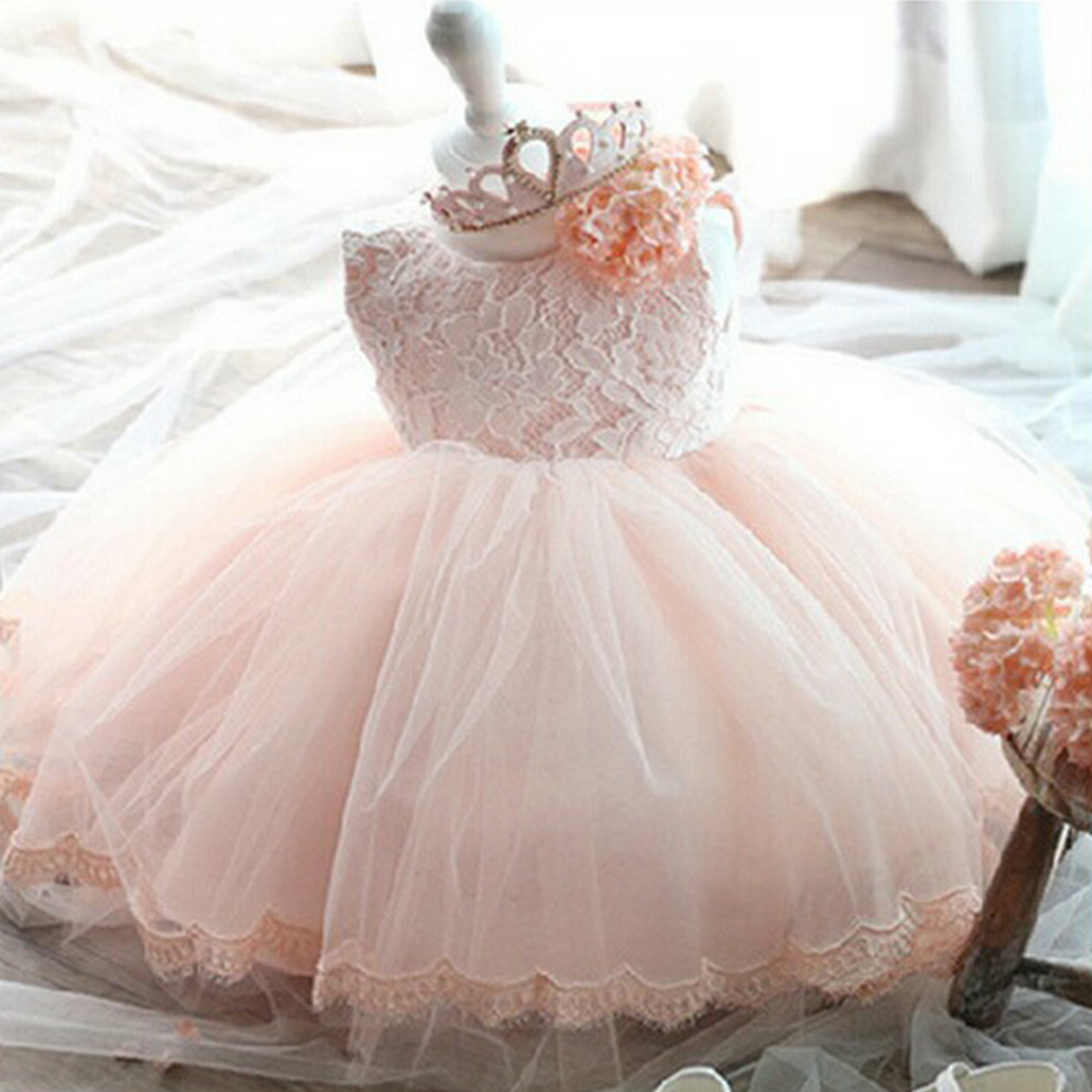 Baby Dress Dress With Cute Bow Embroidery Toddler Baby Girl Birthday Party Dress Ball Gown