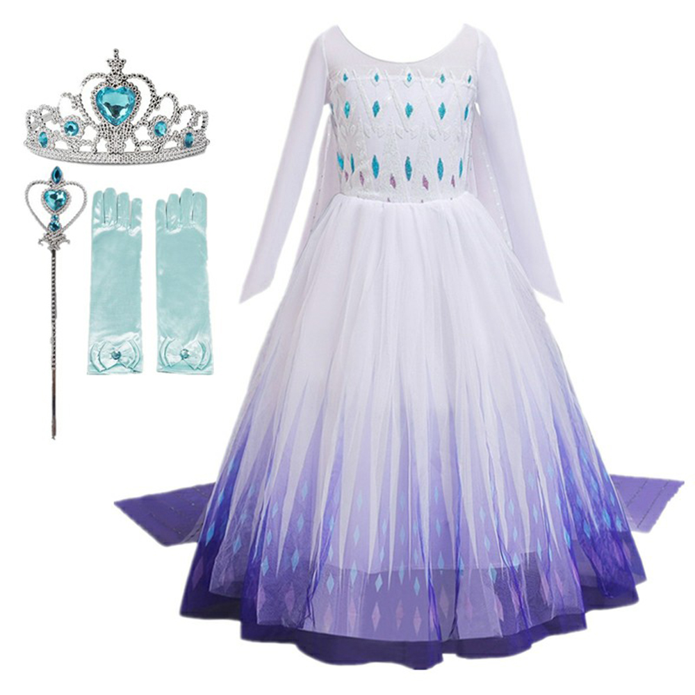 Fancy Girls Cosplay Princess Dresses For Kids Boutique Birthday Ball Gown Dress For Children Elsa Girl Tulle Tutucloth