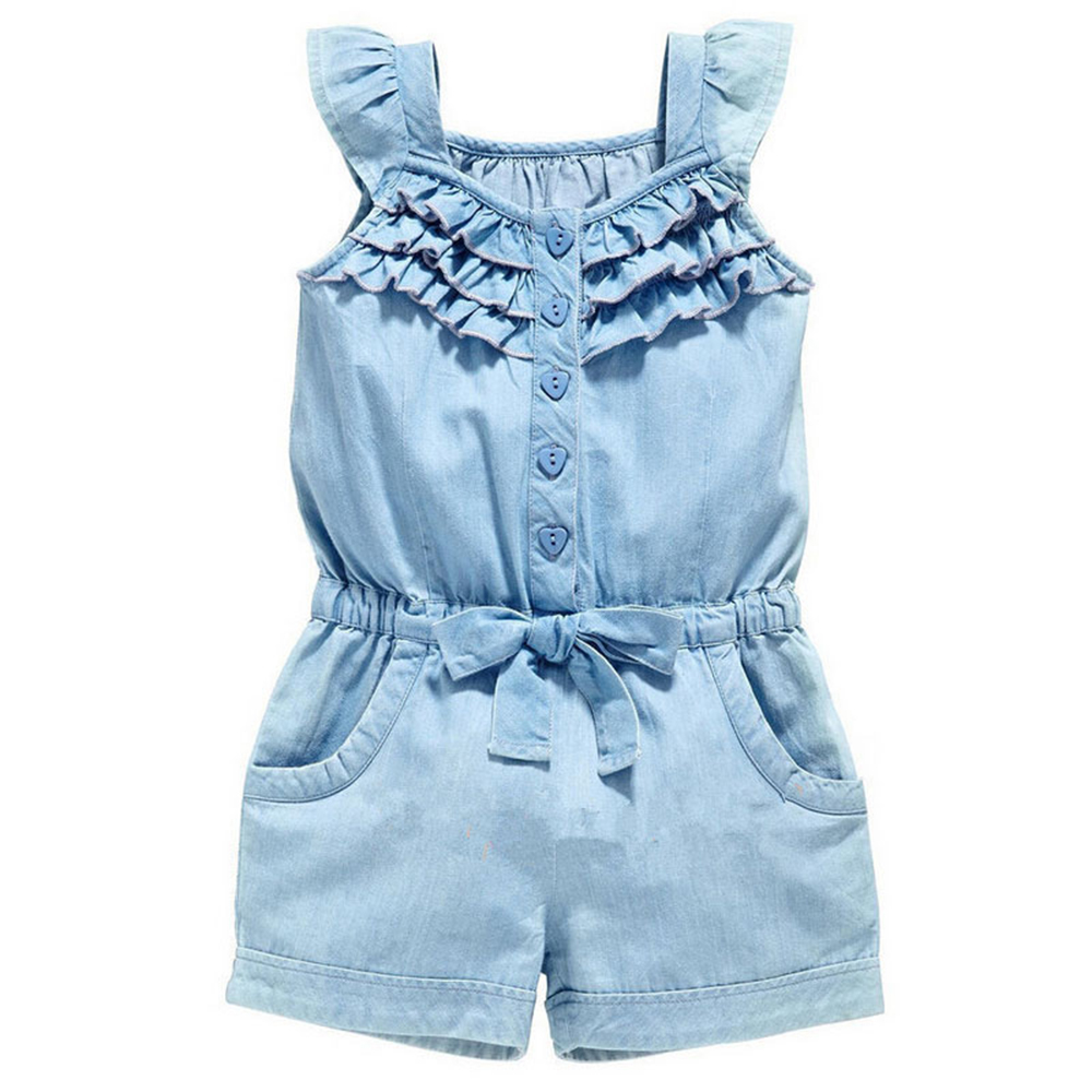 Toddler Girls Dresses Kids Overall Sleeveless Romper Jumpsuit Playsuit Dress Clothes