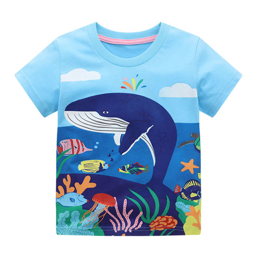 Boys T-shirts For Cartoon Printed Short-sleeve Toddler Kids Tees Baby Tops Children Clothes