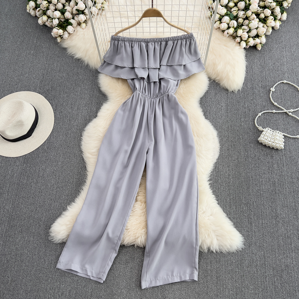Women Casual Jumpsuits Fashion Wide Leg Long Romper Ladie One Piece Beach Holiday Jumpsuits