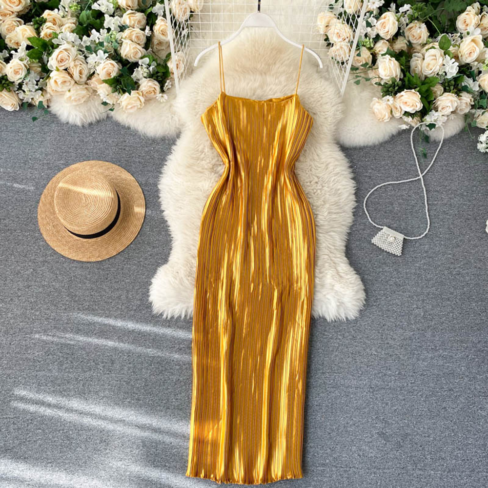spaghetti strap backless bodycon dress Chic Women's Fuzzy Halter Neck Backless Short Dress for Spring/Summer –  Canary Houze main image 0