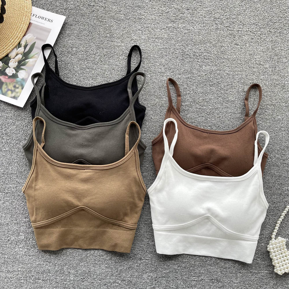 Backless Solid Camisole Women Strap Knitted Crop Tops Fashion Ladies Streetwear Basic Knitted Tank Tops