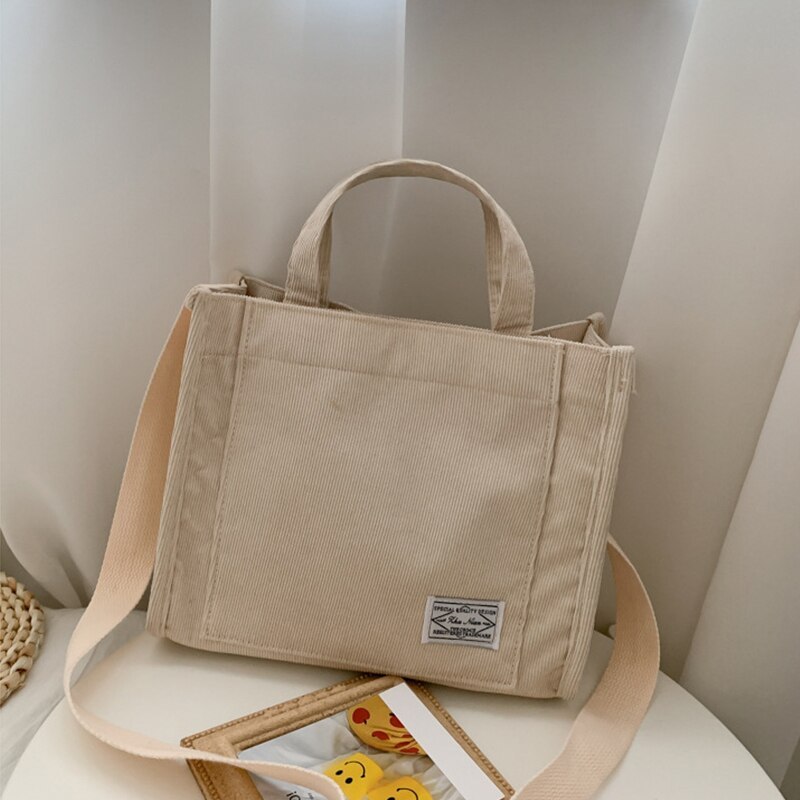 Style Simple Corduroy Small Square Handbag Ins Fashion Trend Shoulder Bag For Women