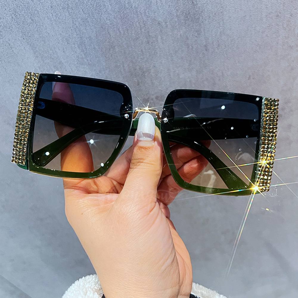 Vintage Oversized Square Sunglasses Women Fashion Design Shades Trend Unique Sun Glasses For Female
