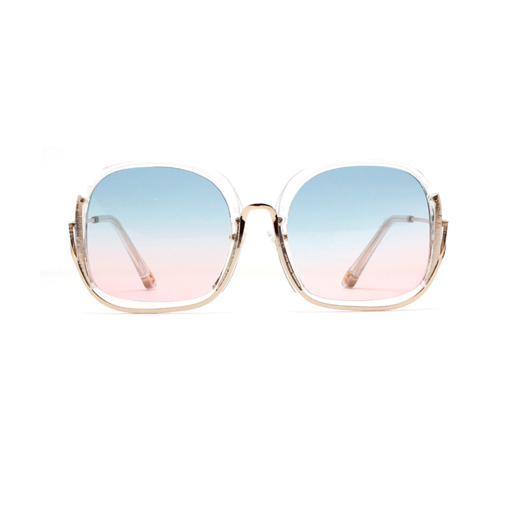 Trendy Luxury Half Frame Oversized Sunglasses High Quality Sun Glasses Street Shades