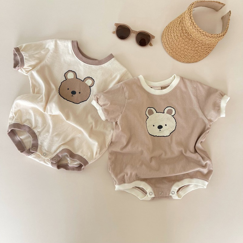 Korea 2023 Summer Newborn Baby Girl Boys Rabbit Casual T Shirt Romper Bodysuits Jumpsuit Toddler Boy Clothing Cotton One-pieces