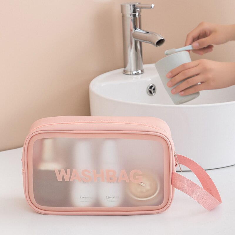Handcuffs Cosmetic Bags Makeup Cases Multifunctional Travel Make Up  Organizer Toiletry Bag (Lady Pink)