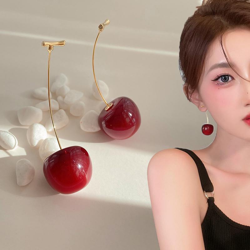 Accessories For Women Red Cherry Earrings For Women