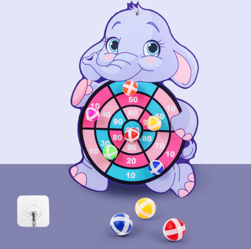Children Cartoon Animal Dart Board Sticky Ball Rabbit Family Interactive Educational Toy