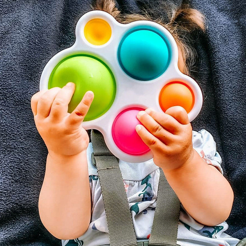 Infant Baby Toys Montessori Exercise Board Rattle Puzzle Colorful Intelligence Early Education Intensive Training Fidget Toys