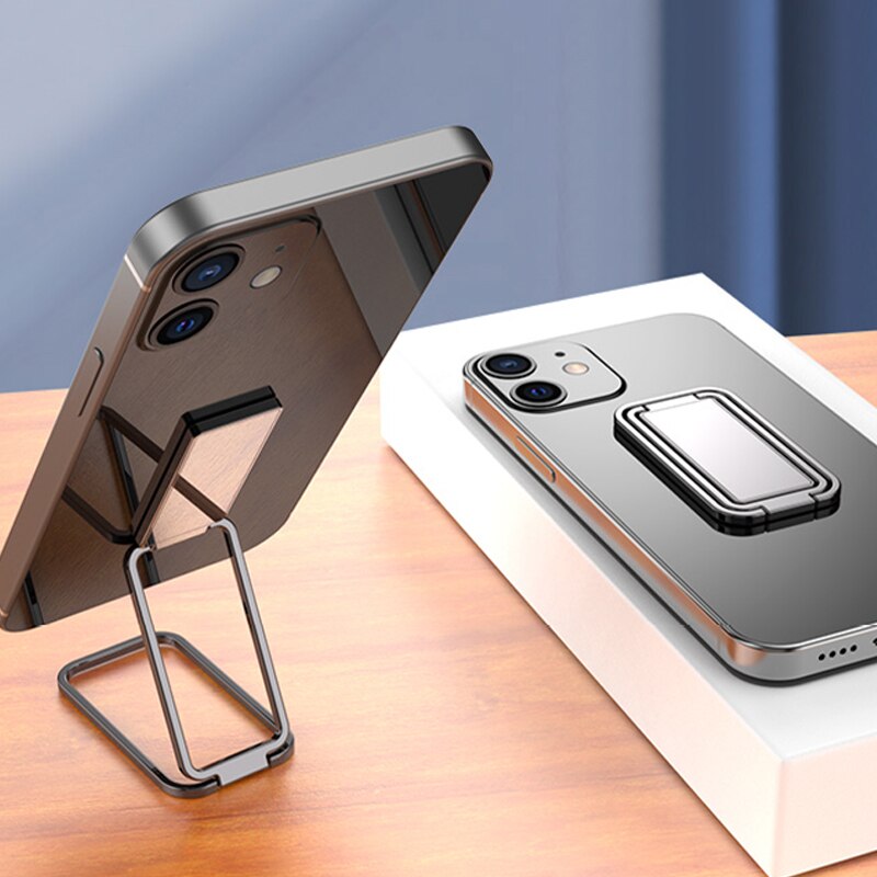 Metal Universal Finger Ring Phone Holder Stand Bracket Mini Phone Holder 360 Degree Rotating For Mobile Phone Pad Back Sticker