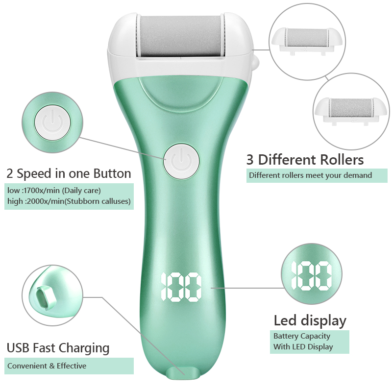 Charged Electric Foot File For Heels Grinding Pedicure Tools Professional Foot Care Tool Dead Hard Skin Callus Remover