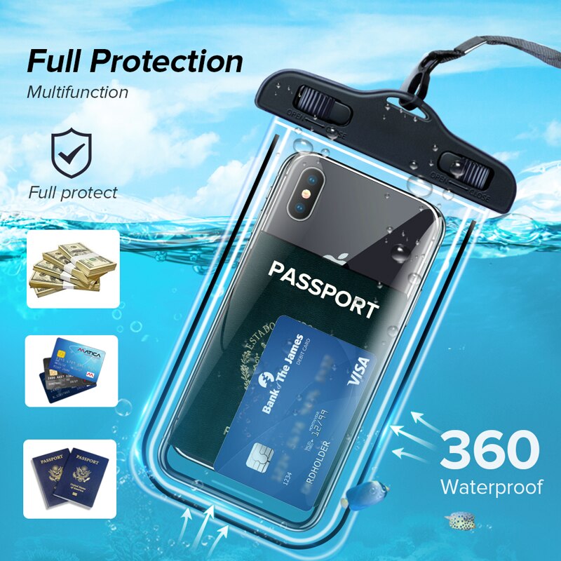 Waterproof Swimming Phone Pouch Universal Case Underwater Dry Bag Compatible With Iphone Samsung Galaxy Pixel