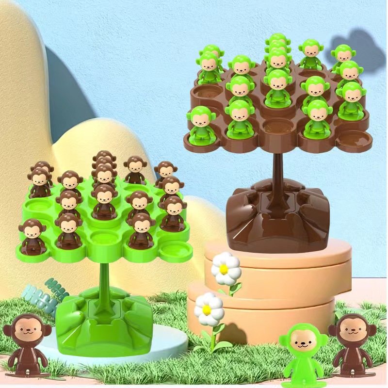 Mini Monkey Balance Tree Family Games Desktop Toys For Kids Birthday Party Favors Baby Shower Gifts