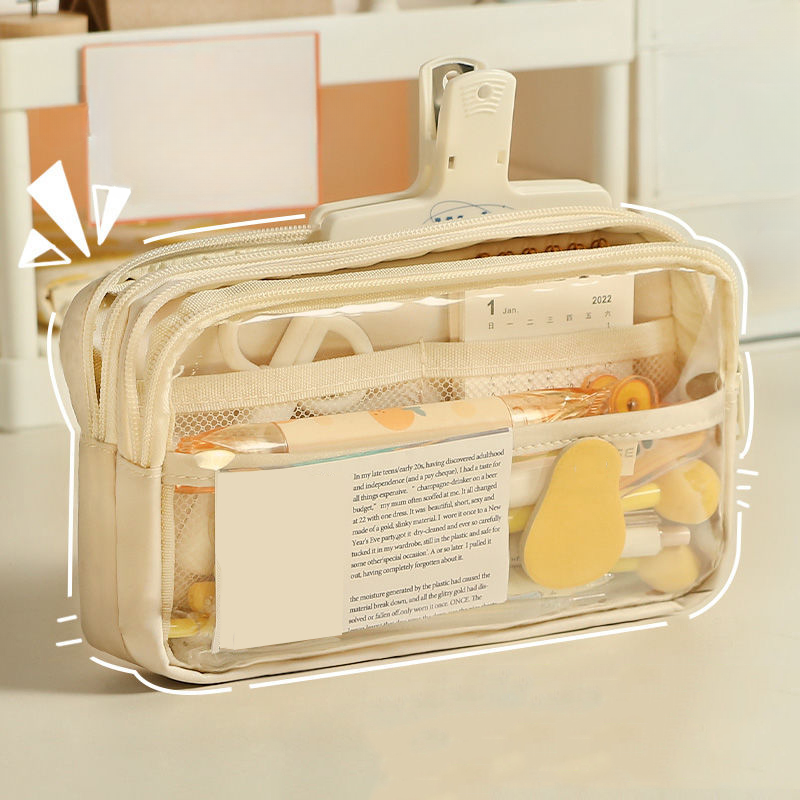 Clear Pencil Bag Clear Pencil Case Waterproof Stationery Pouch Pvc