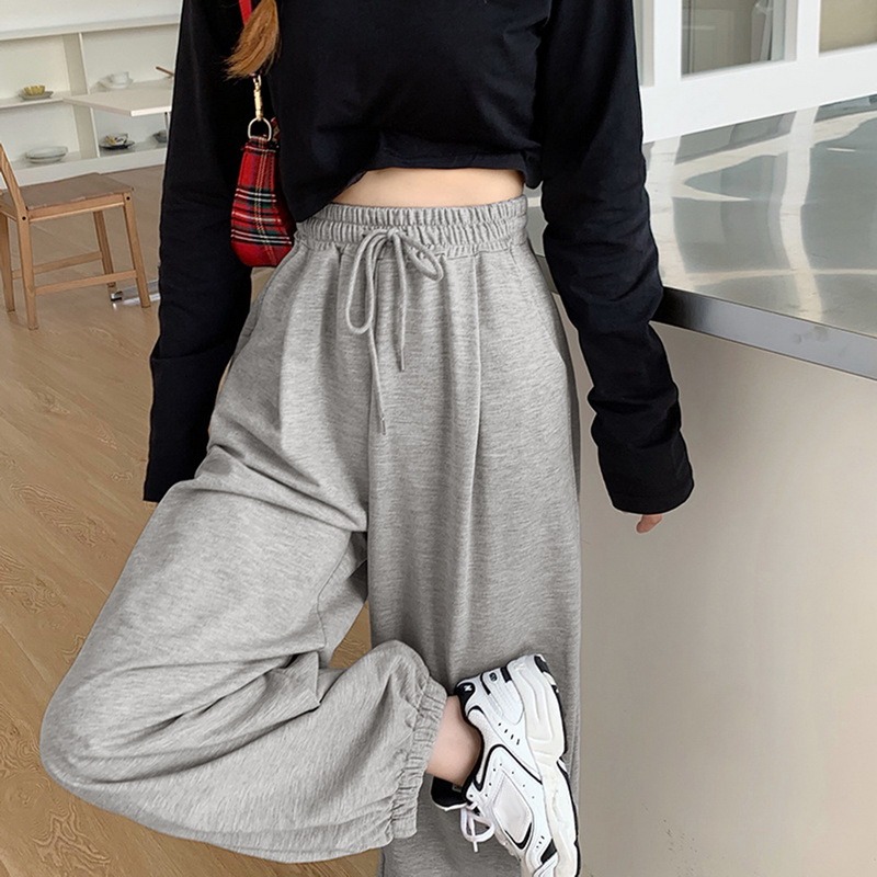 Sweatpants For Women Fashion Autumn Baggy Loose Sports Pants Balck Trousers  Female Joggers Stree on Luulla