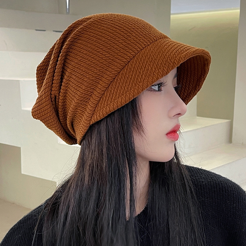 Korean Autumn And Winter Hat Women's Fashion Network Red Ins Heap Hat Winter Student Warmth Pullover Hat Knitted Bone Hat
