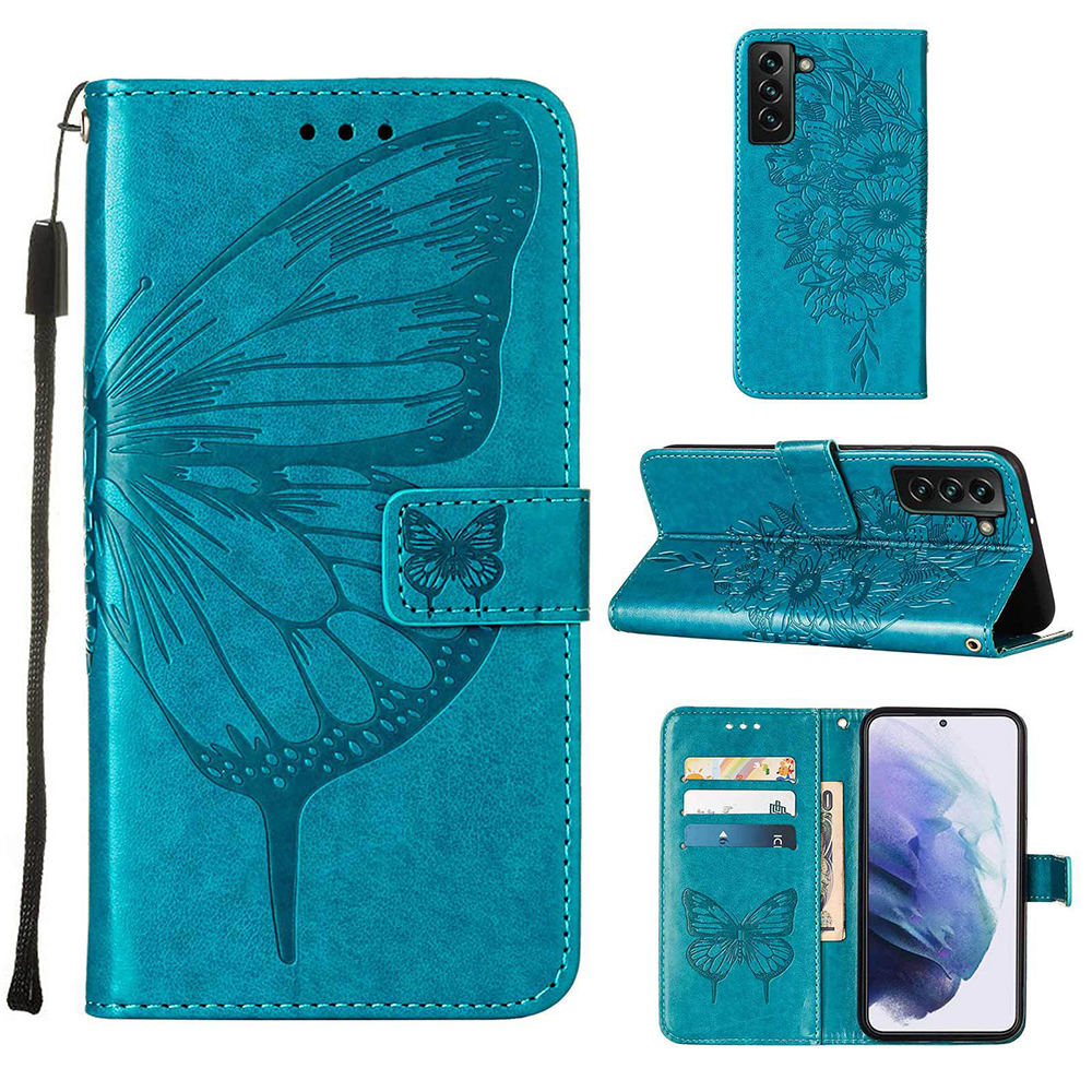 Suitable For Iphone Embossed Butterfly Mobile Phone Leather Case Apple Flip Card Card Protective Cover