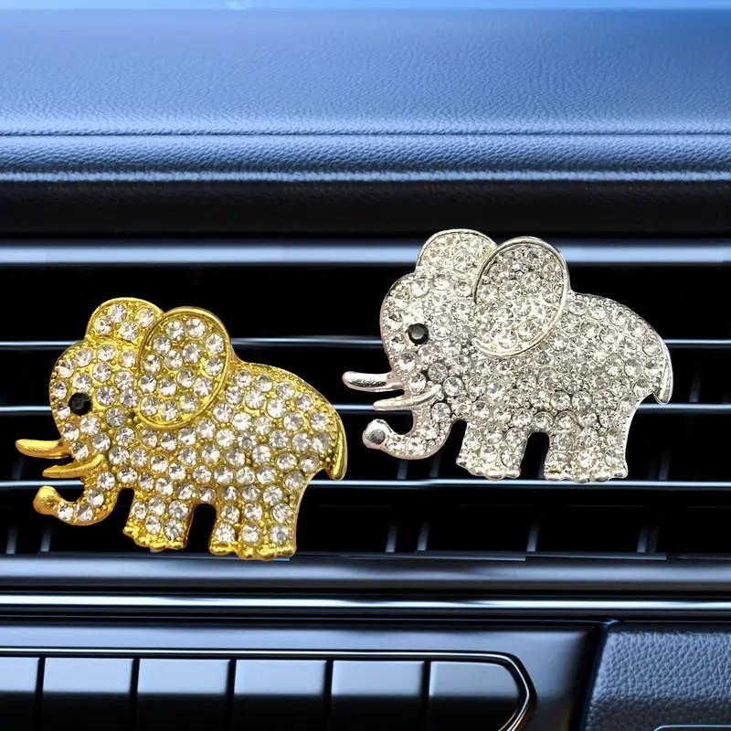 1pc Elephant Car Air Vent Perfume Clip, Cartoon Tuyere Fragrance Car Accessories